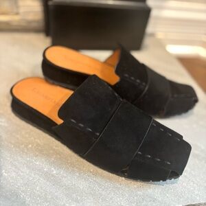 L’ Amour Des Pieds Women’s Size 8.5 Tarius Black Suede Slip On Mule Shoe